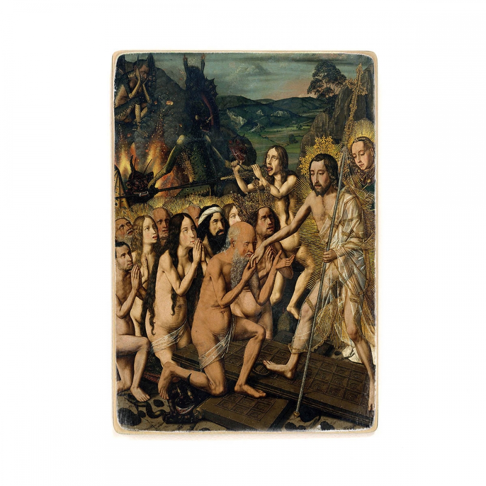 

Деревянный постер Искусство Bartolomé Bermejo - Descent of Christ into Limbo А2