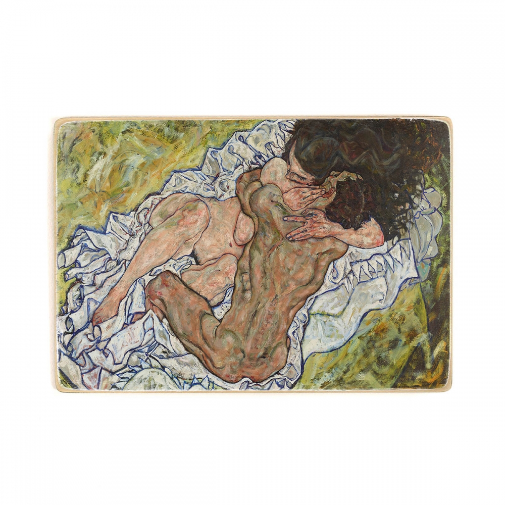 

Деревянный постер Искусство Egon Schiele - The Embrace (Man and Woman) А1