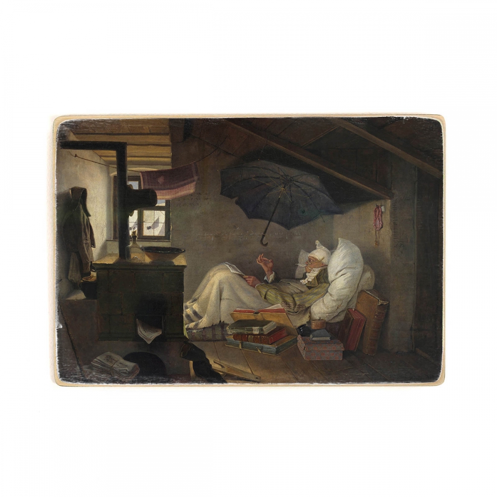 

Деревянный постер Искусство Carl Spitzweg - The Poor Poet (1839) А2