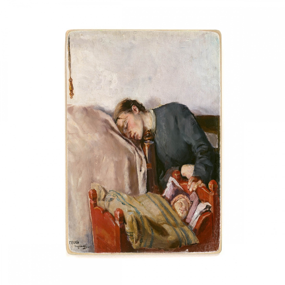 

Деревянный постер Искусство Christian Krohg - Mother and Child А2