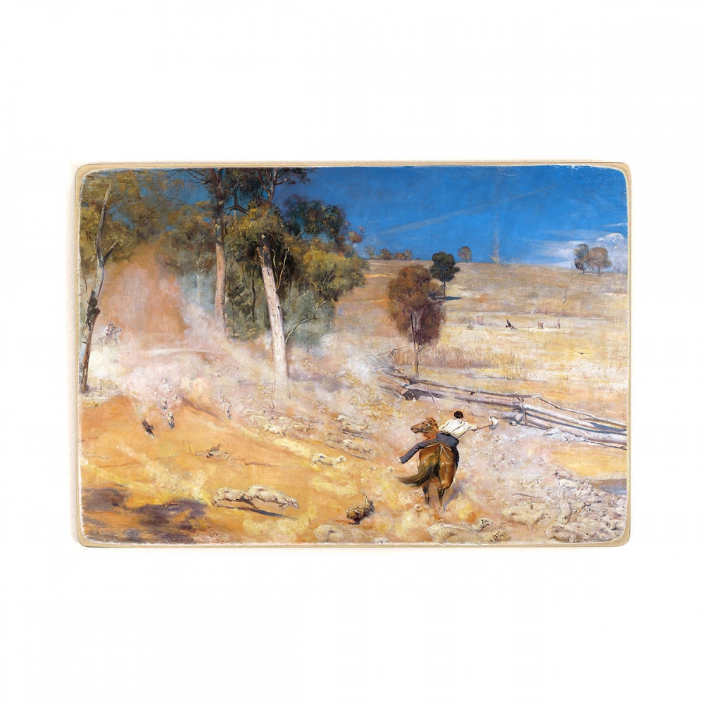 

Деревянный постер Искусство A break away! - Tom Roberts (1891) А2
