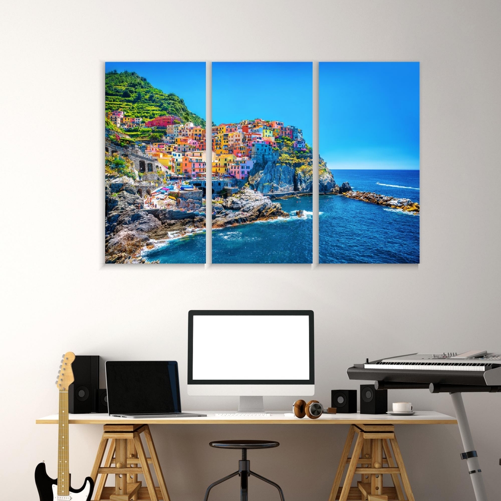 

Картина на холсте Модульные Модульная картина Cinque Terre 3 картины 30х60 см.