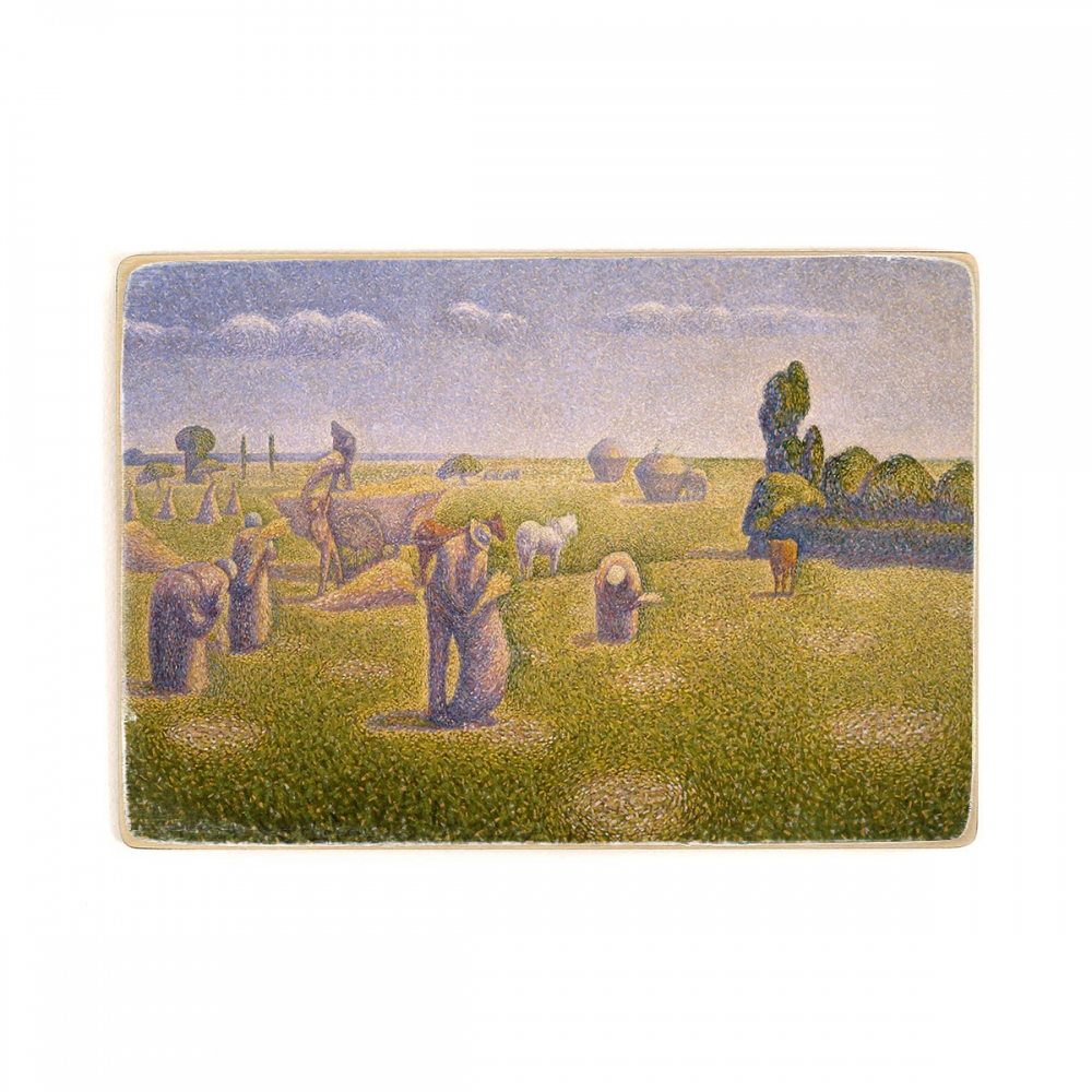 

Деревянный постер Искусство Charles Angrand - The Harvesters А1