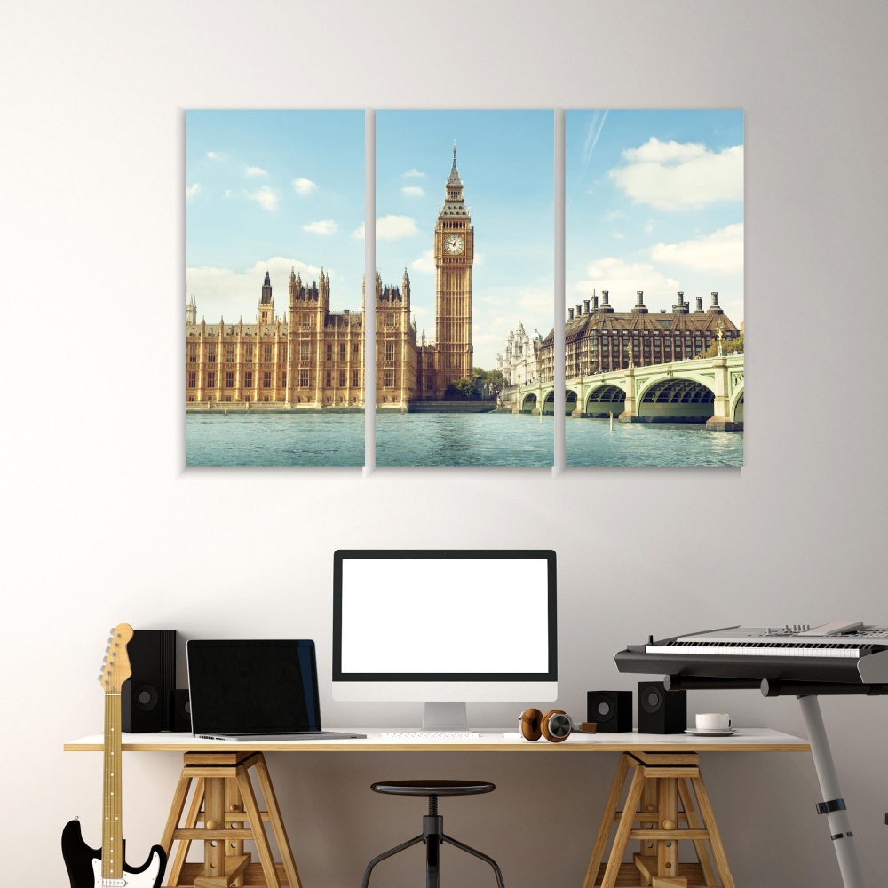 

Картина на холсте Модульные Модульная картина Big Ben 3 картины 30х60 см.