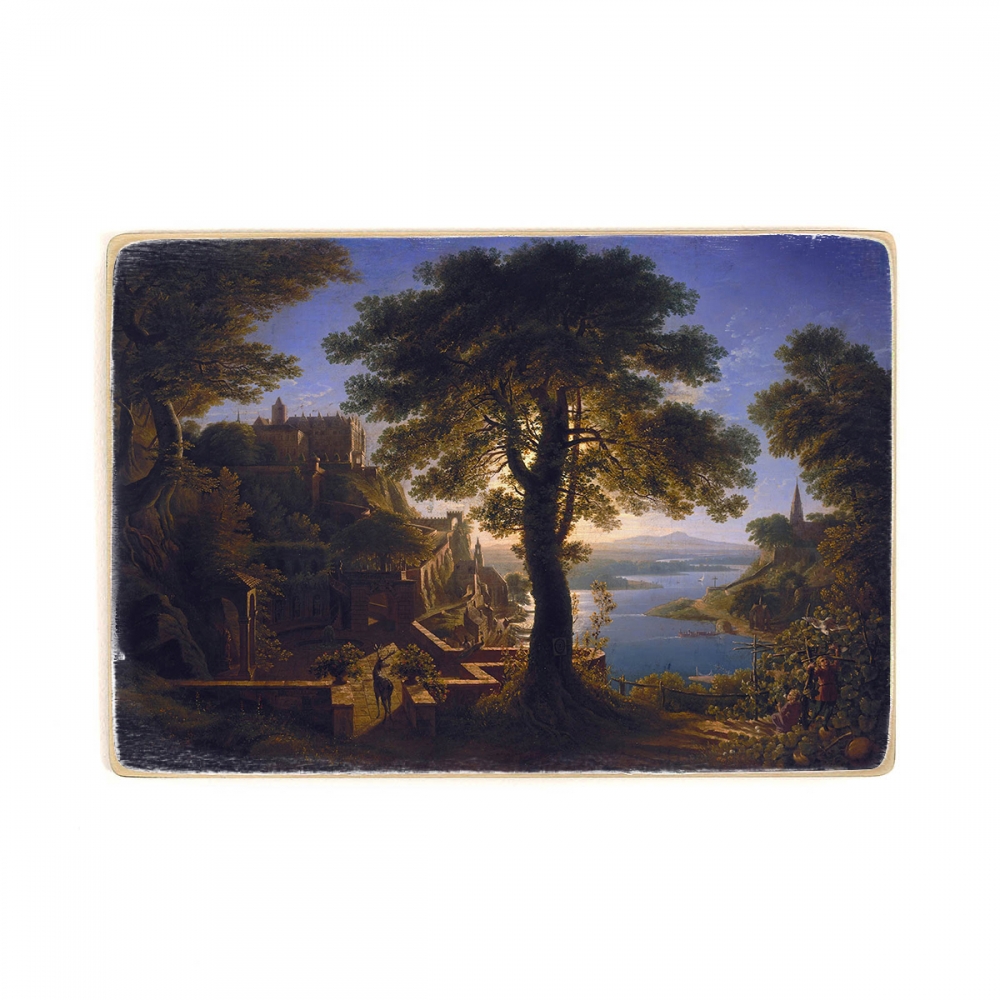 

Деревянный постер Искусство Karl Friedrich Schinkel - Schloß am Strom А2