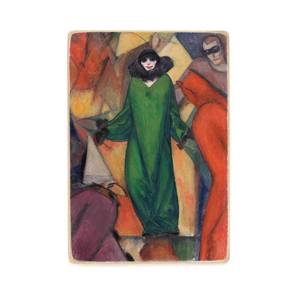 

Деревянный постер Искусство Albert Bloch - The Green Domino А2