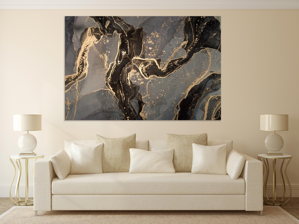 

Картина на холсте Абстракция Fluid Painting 110х150 см.