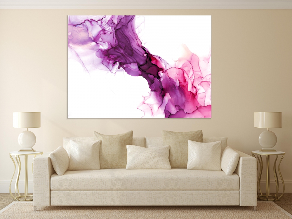 

Картина на холсте Абстракция Purple And Pink Swirls 75х100 см.
