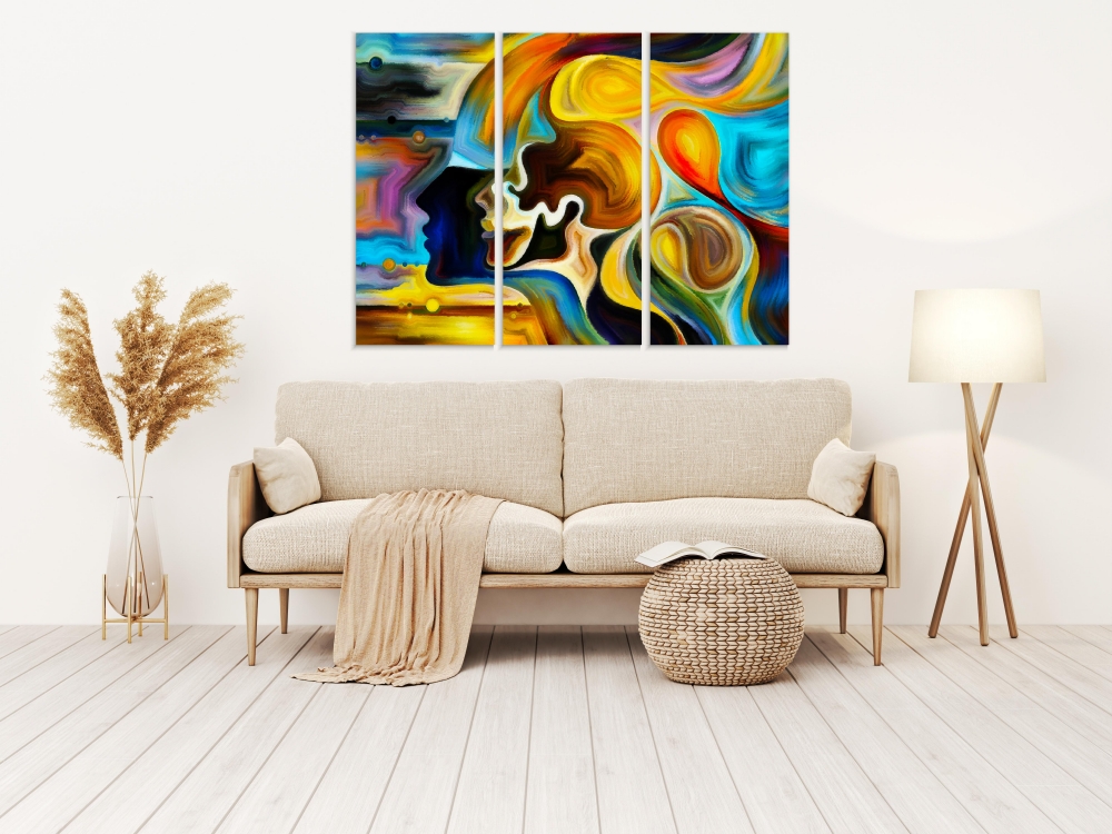 

Картина на холсте Модульные Модульная картина Colors Of The Mind 3 картины 70х140 см.