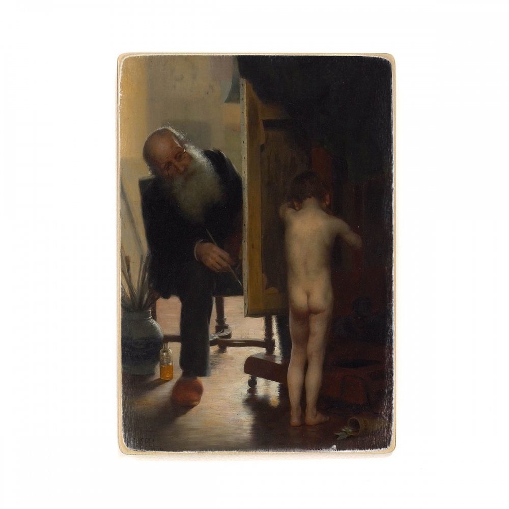 

Деревянный постер Искусство Paul Peel - The Tired Model А2