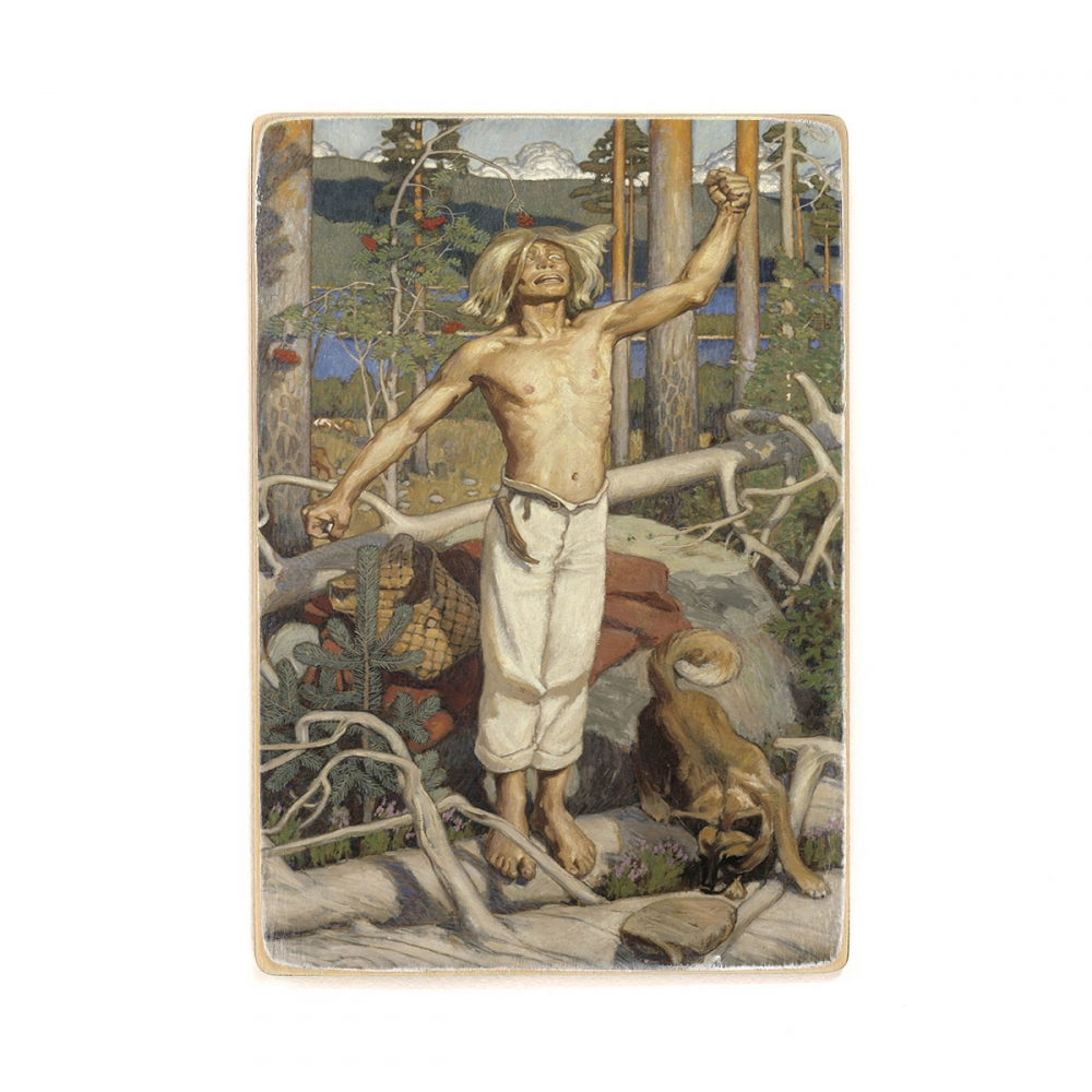 

Деревянный постер Искусство Akseli Gallen-Kallela - Kullervo Cursing А2