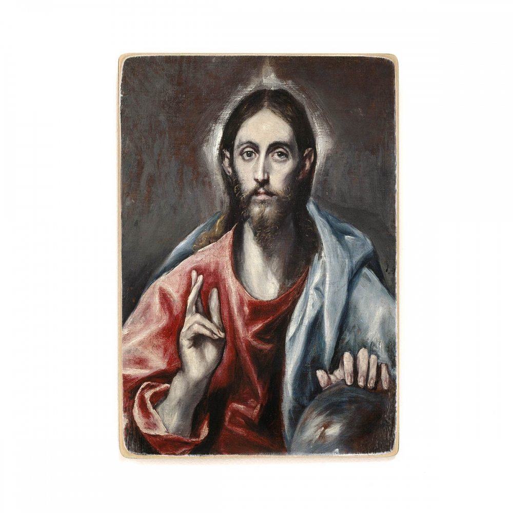 

Деревянный постер Искусство El Greco (Domenikos Theotokopoulos) - Christ Blessing -The Saviour of the World А2