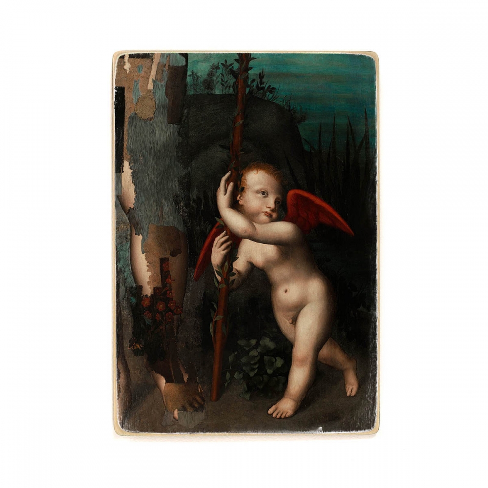 

Деревянный постер Искусство Aurelio Luini - Cupid with a myrtle А1