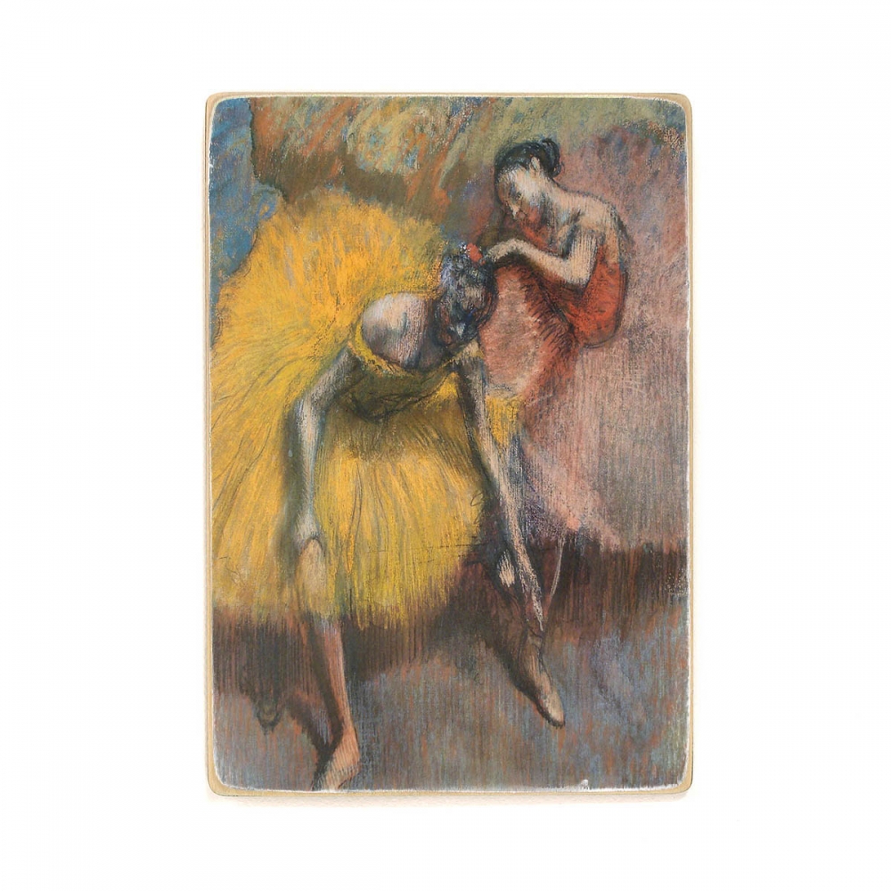 

Деревянный постер Искусство Edgar Degas - Deux danseuses jaunes et roses А2