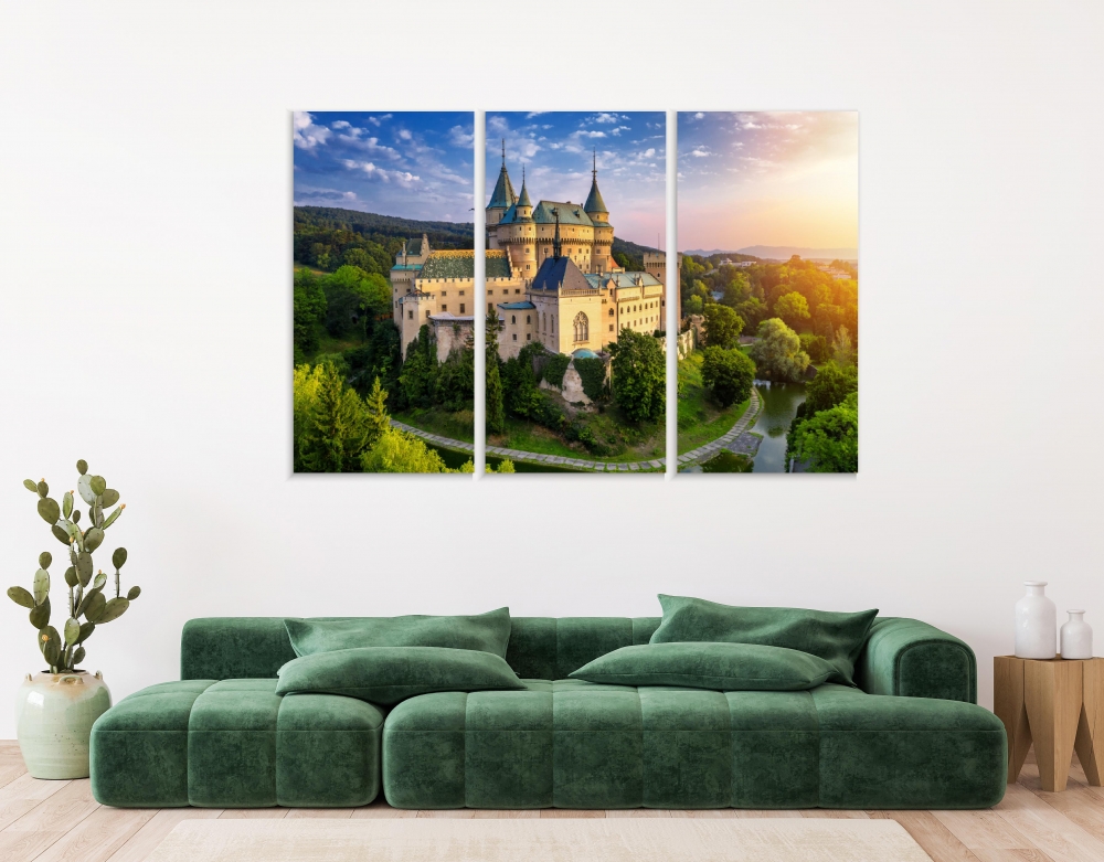 

Картина на холсте Модульные Модульная картина Bojnice Medieval Castle 3 картины 30х60 см.