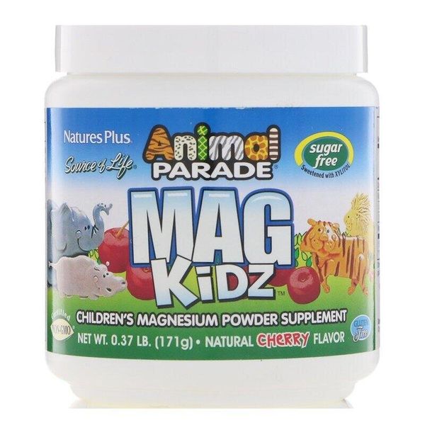 

Магний для детей Animal Parade Magnesium Kidz Powder Nature's Plus вишня 171 г (NP045)