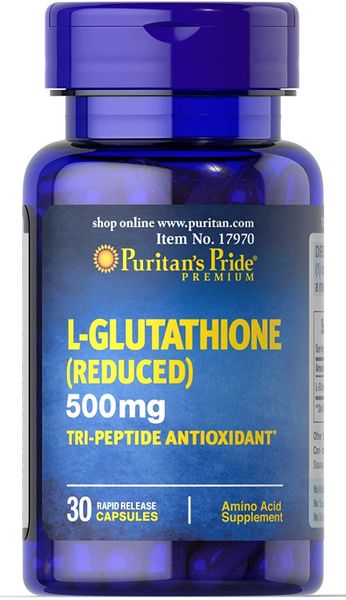 

Глутатион L-Glutathione Puritan's Pride 500 мг 30 капсул (PP367)