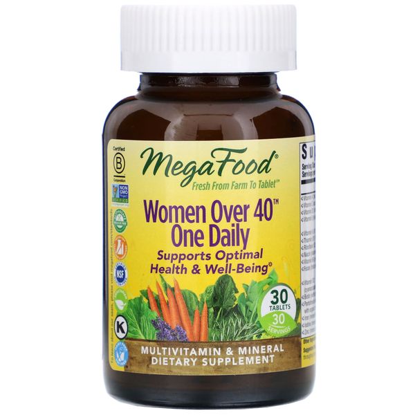

Витамины для женщин 40+ Women Over 40 One Daily MegaFood 30 таблеток (MF010)