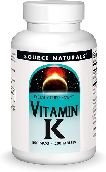 

Витамин К Vitamin K Source Naturals 500 мкг 200 таблеток (SNS023)
