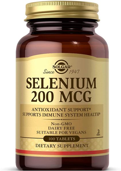 

Селен Selenium Solgar без дрожжей 200 мкг 100 таблеток (SOL303)