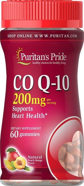 

Коэнзим Q-10 Co Q-10 Puritan's Pride 200 мг 60 жевательных конфет (PP148)