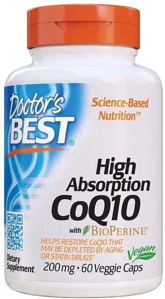 

Коэнзим Q10 High Absorption CoQ10 with BioPerine Doctor's Best 200 мг 60 капсул (DB082)