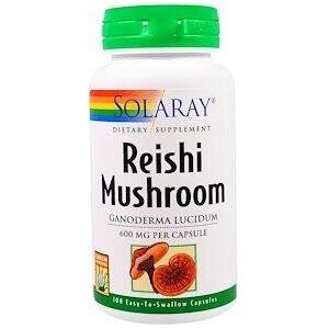 

Грибы рейши Reishi Mushroom Solaray 600 мг 100 капсул (SR089)