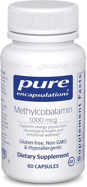 

Витамин В12 метилкобаламин Methylcobalamin Advanced Vitamin B12 Pure Encapsulations 60 капсул (PE038)