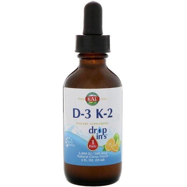 

Витамины D3 и K2 Vitamin D-3 K-2 KAL цитрус 59 мл (KAL018)