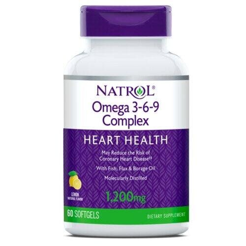 

Омега 3-6-9 Omega 3-6-9 Complex Natrol лимон 1200 мг 60 капсул (NTRL013)