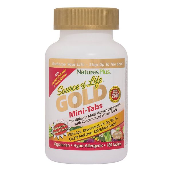 

Витамины Source of Life Gold Mini-Tabs Multi-Vitamin Nature's Plus 90 таблеток (NP063)