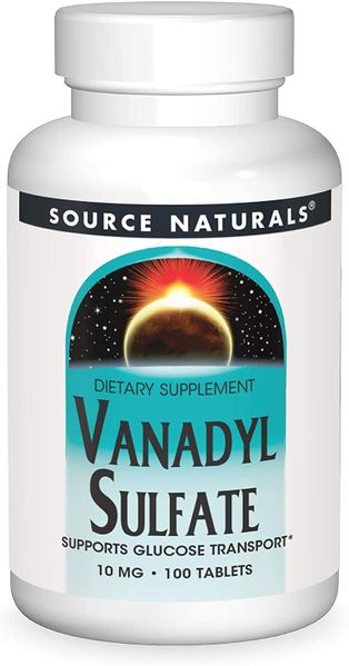 

Ванадий сульфат Vanadyl Sulfate Source Naturals 10 мг 100 таблеток (SNS120)