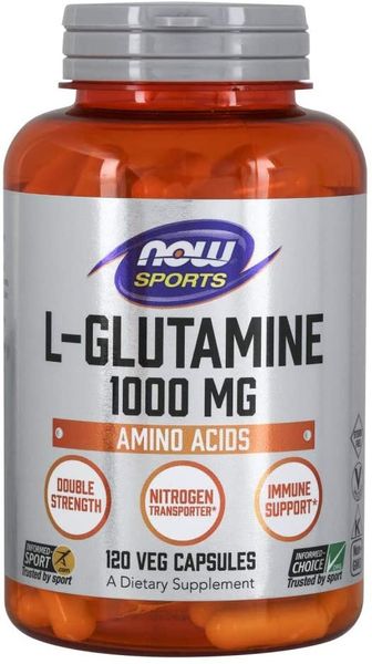 

L-Глютамин L-Glutamine Now Foods 1000 мг 120 капсул (NF108)