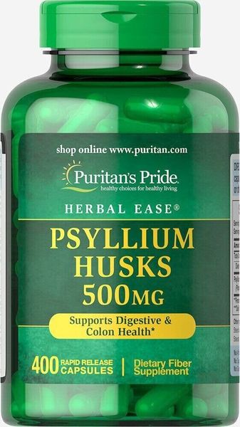 

Подорожник Psyllium Husks Puritan's Pride 500 мг 400 капсул (PP337)