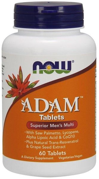 

Витамины для мужчин Adam Men's Multi Now Foods 60 таблеток (NF362)