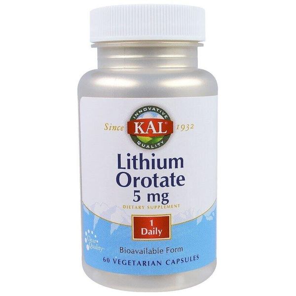 

Литий Lithium Orotate KAL 5 мг 60 капсул (KAL003)