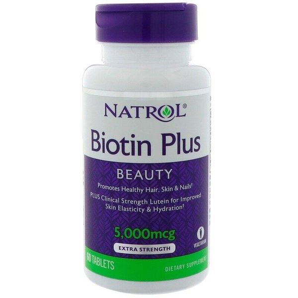 

Биотин плюс лютеин Biotin Plus with Lutein Natrol 60 таблеток (NTRL045)