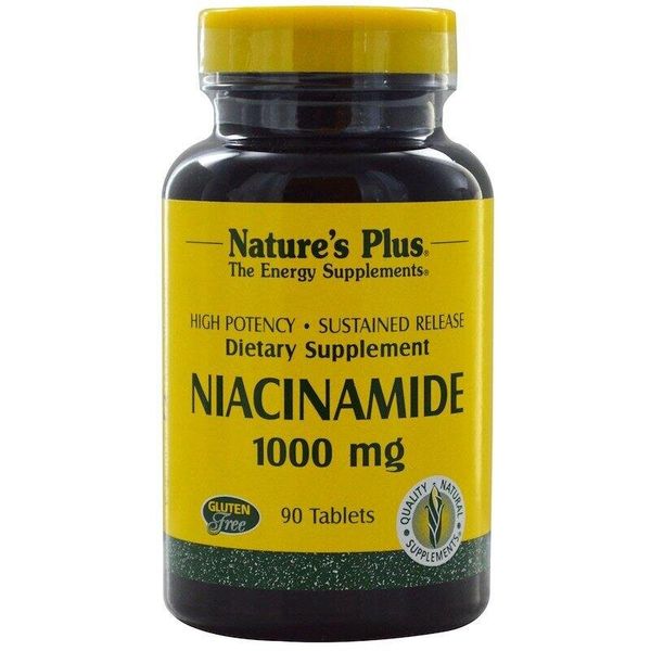 

Витамин В3 Ниацинамид Niacinamide Nature's Plus 1000 мг 90 капсул (NP001)