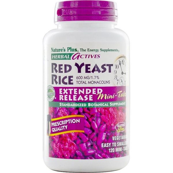 

Красный дрожжевой рис Red Yest Rice Nature's Plus 600 мг 120 мини таблеток (NP148)