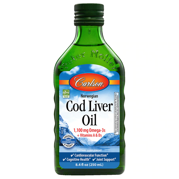 

Рыбий жир из печени трески Cod Liver Oil Carlson Labs лимон 250 мл (CAR095)