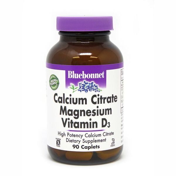 

Цитрат кальция + магний витамин D3 Calcium Citrate Plus Magnesium Vitmin D3 Bluebonnet Nutrition 90 капсул (BB160)