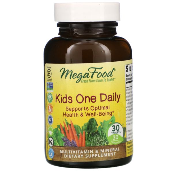 

Витамины для детей Kid's One Daily MegaFood 30 таблеток (MF007)