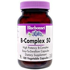 

Комплекс витаминов В B-Complex 50 Bluebonnet Nutrition 100 капсул (BB033)
