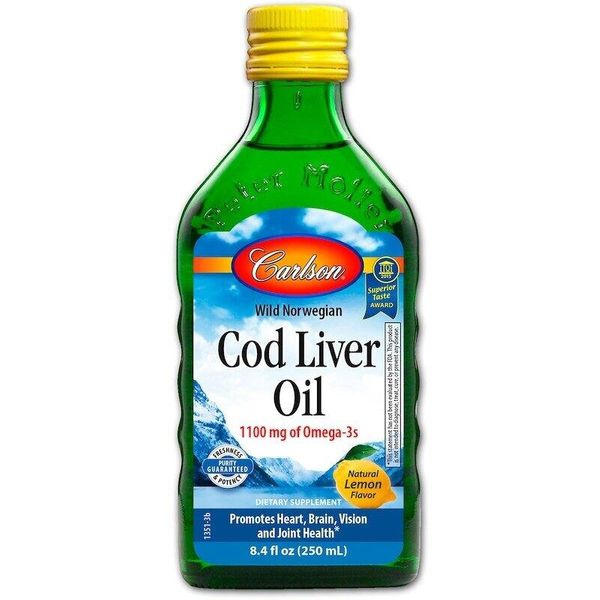 

Рыбий жир из печени трески Wild Norwegian Cod Liver Oil Oil Carlson Labs лимон 250 мл (CAR103)