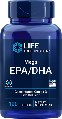

Рыбий жир Mega EPA/DHA Life Extension 120 капсул (LE043)