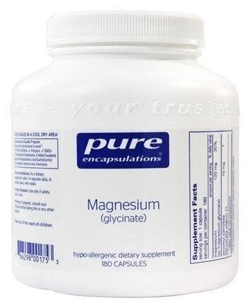 

Магний глицинат Magnesium (glycinate) Pure Encapsulations 120 мг 180 капсул (PE144)