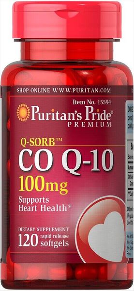 

Коэнзим Q-10 Q-SORB Co Q-10 Puritan's Pride 100 мг 120 капсул (PP149)