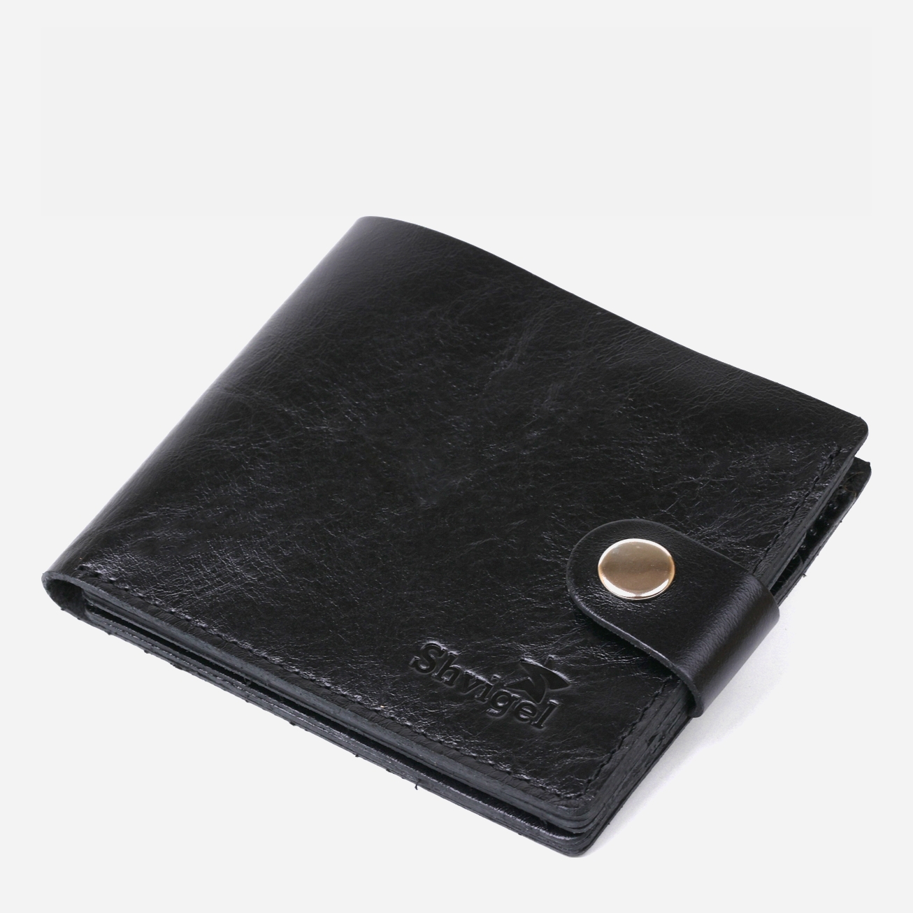 

Мужское портмоне кожаное Shvigel leather-16460 Черное