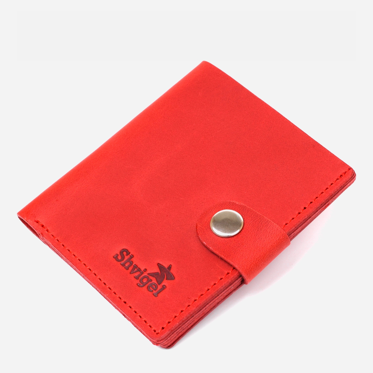 Акция на Шкіряний гаманець жіночий Shvigel leather-16476 Червоний от Rozetka