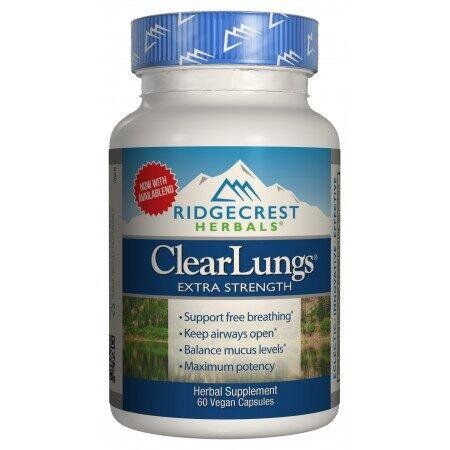

Комплекс для підтримки легенів Clear Lungs Extra Strength RidgeCrest Herbals 60 капсул (RCH007)